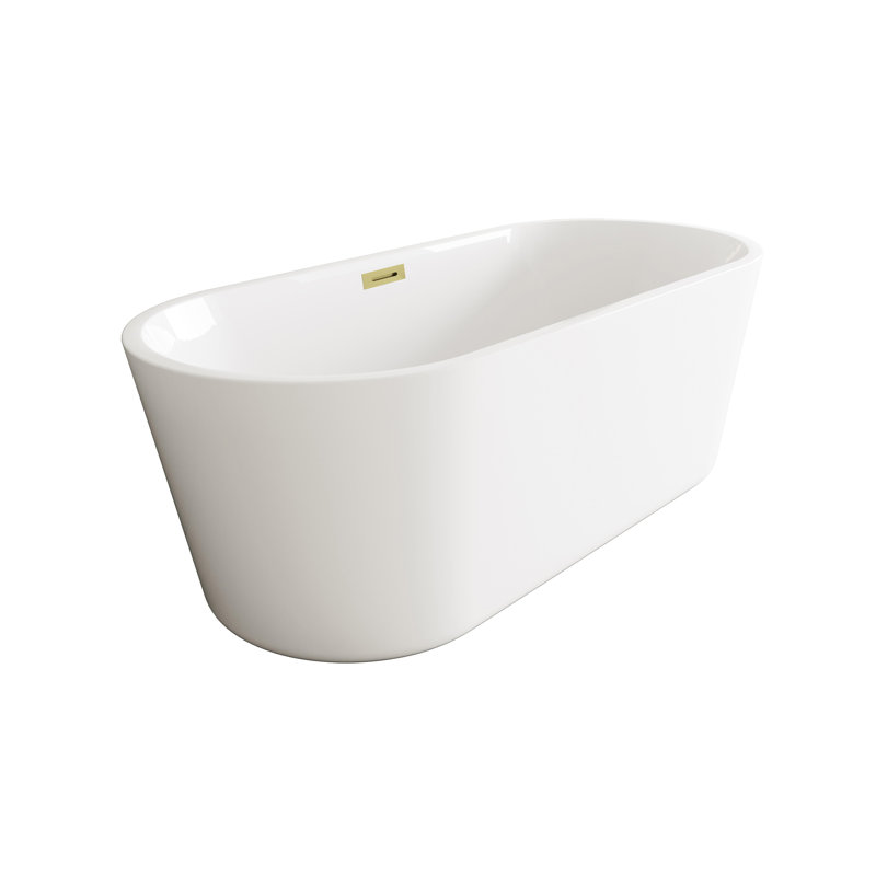 Baignoire de trempage 59 "x 28" Jakeil, Or brossé