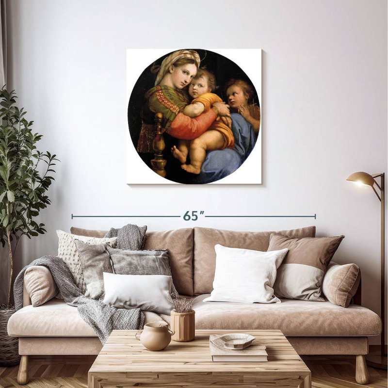Leisha Madonna Della Seggiola, H 36 po x l 36 po