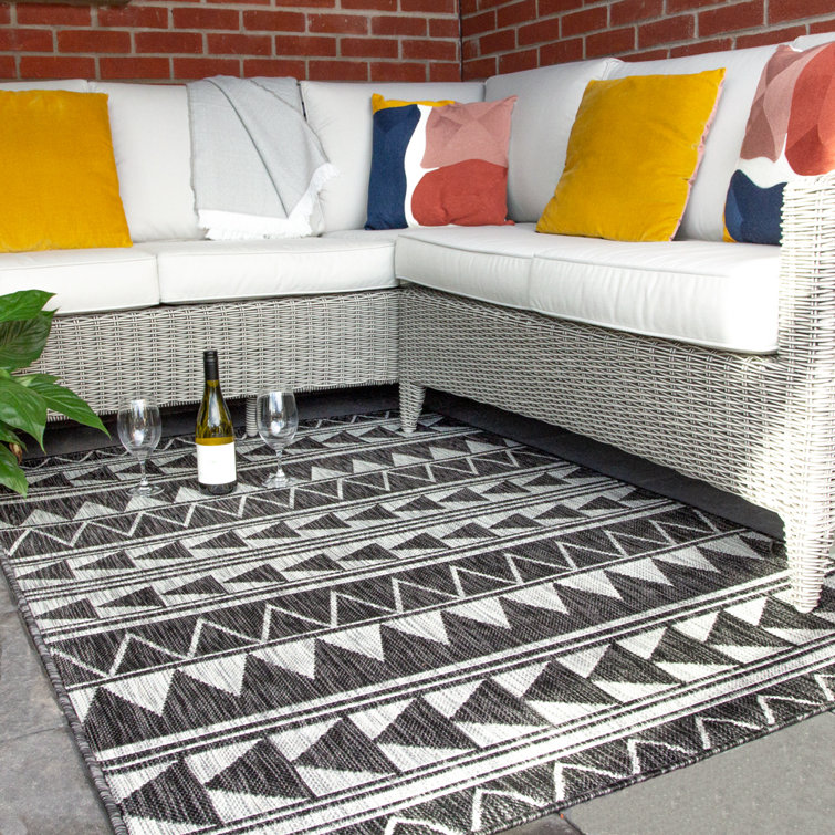 Anzalone Southwestern Hand Woven Indoor / Outdoor Area Rug