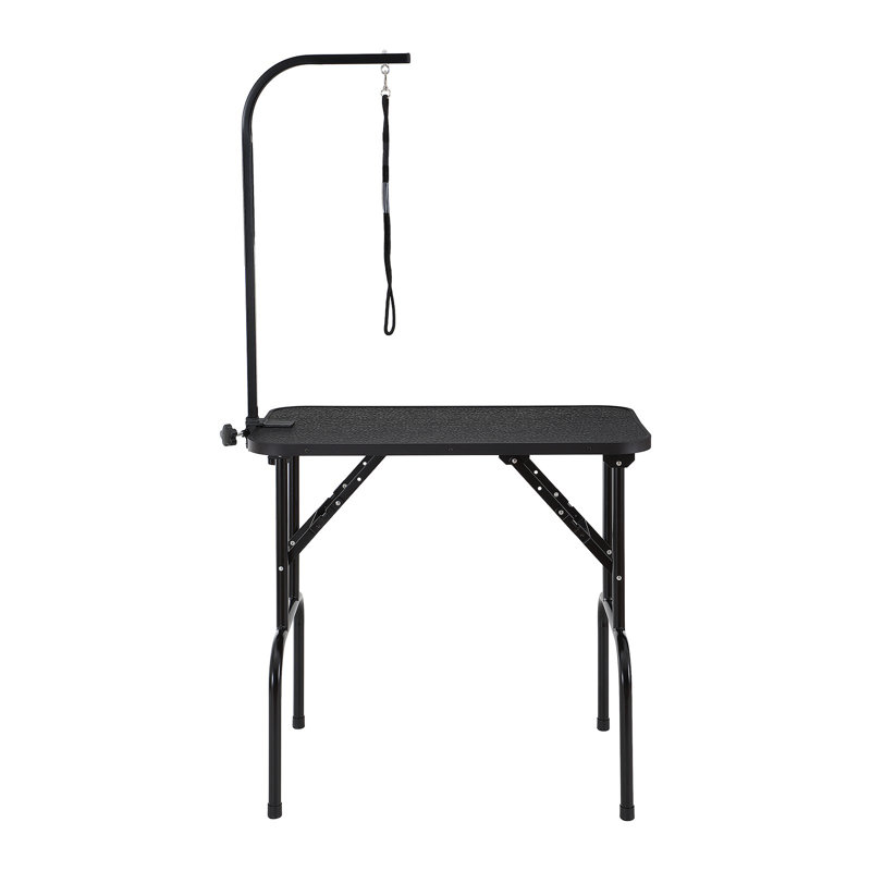 Pet Grooming Table Arm With Clamp, Dog Grooming Station, Foldable Pets Grooming Stand For Medium And Small Dogs, No Sit Haunch Holder With Grooming Loop, Bearing 220Lbs