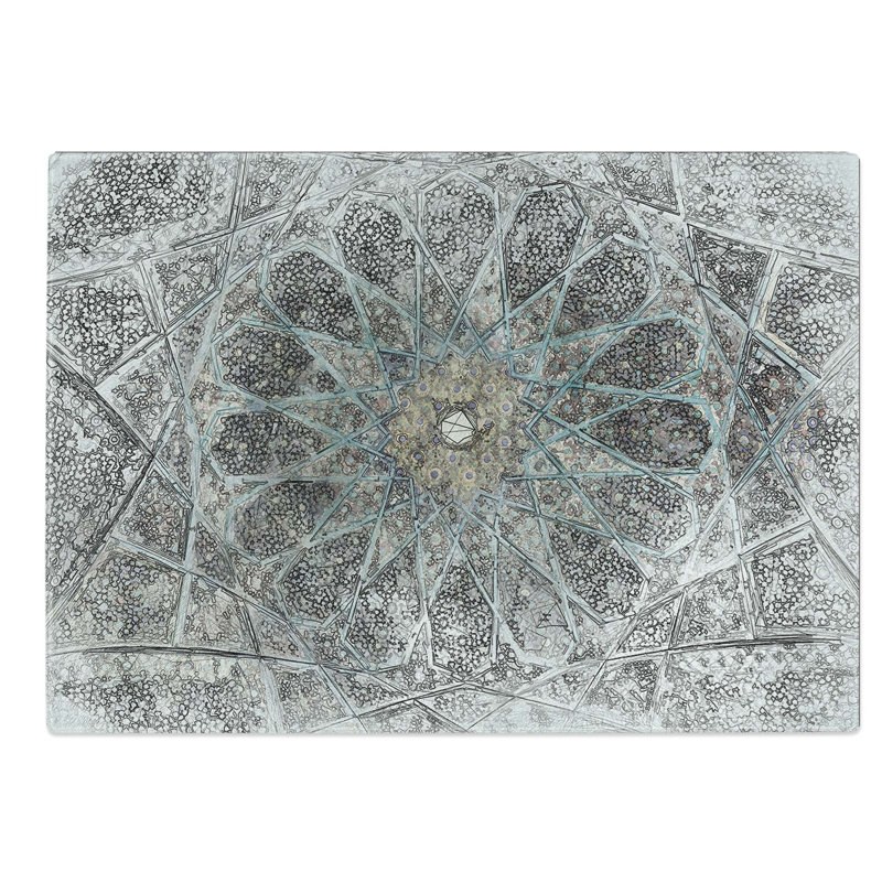 Glass Mosaic Pattern in Abstract Chopping Board, 39 cm W x 28.5 cm L