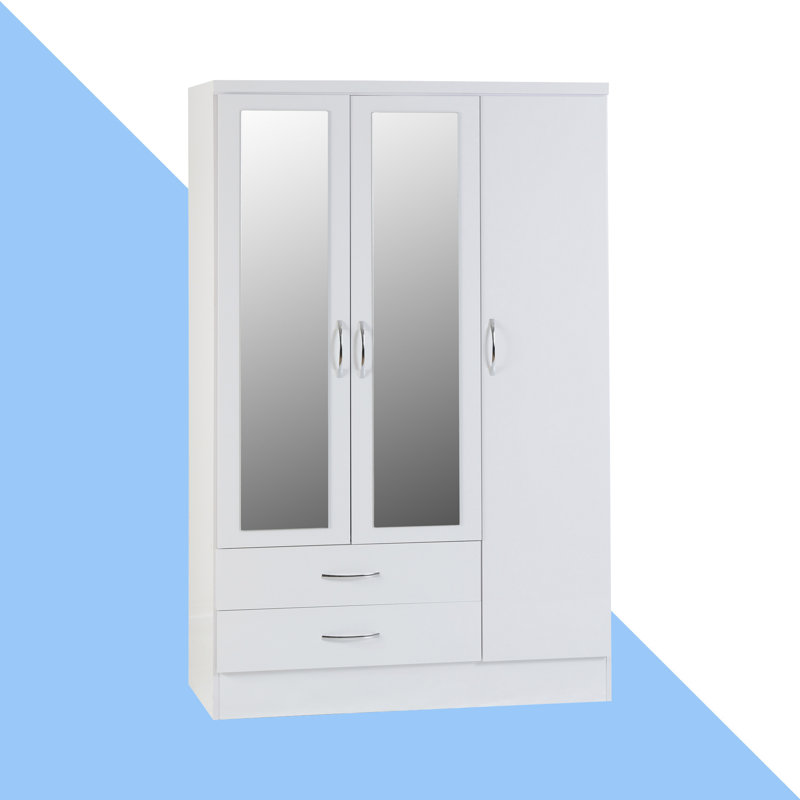 Cascio 3 Door Wardrobe, White Gloss