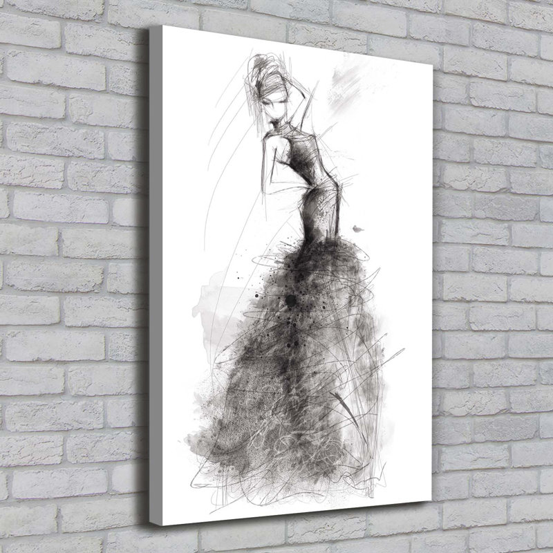 Fashion Illustration - Wrapped Canvas Print