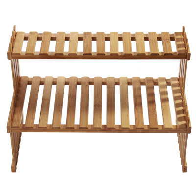 Ashendon Bamboo Wood Tiered Desk Organiser