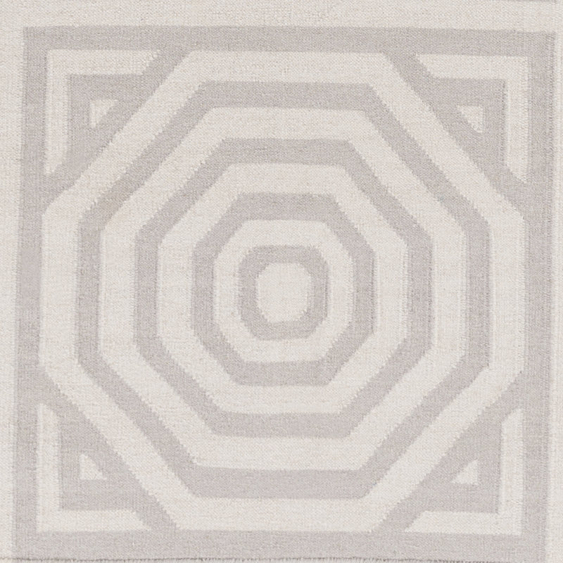 Geometric Area Rug in Gray, Rectangle 2' x 3'