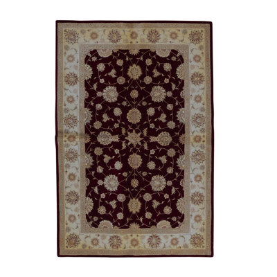 Hand-Knotted High-Quality Beige and Beige Area Rug