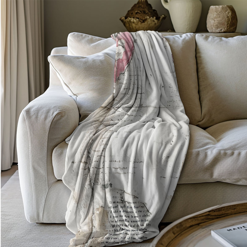 Rosy Romance - 1 pièce Sherpa Premium, Grand lit