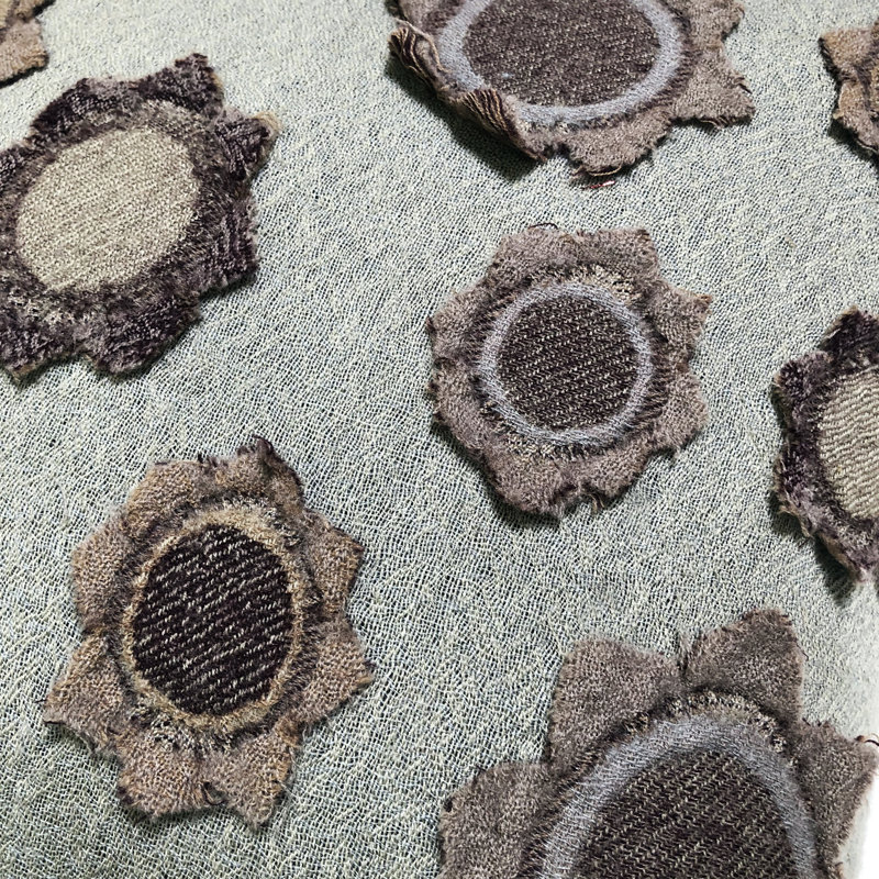 Floral Wool Throw Pillow