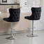 Adjustable Velvet Bar Stools with Nail head Trim for Kitchen Island and Bar-116726581