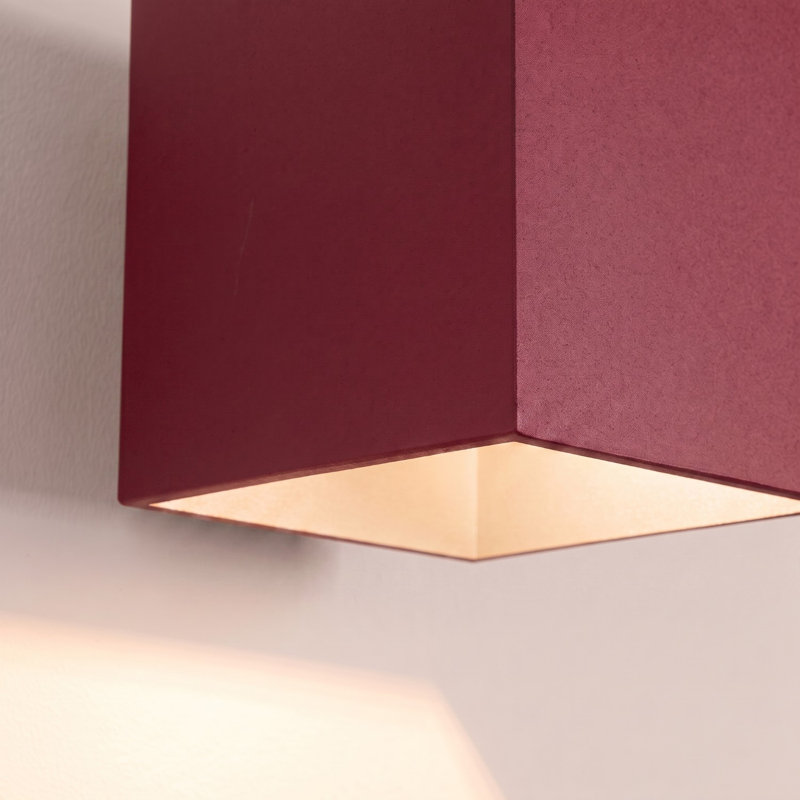 QUAD Flush Mounted Sconce, Wall lamp QUAD 1 burgundy, Burgundy, 1 Light
