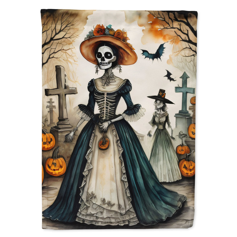 Double Sided 40'' H x 28'' W Polyester Halloween House Flag