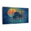 Groovy Tropical Sunset - 3 pièces de toile tendue-1149563618