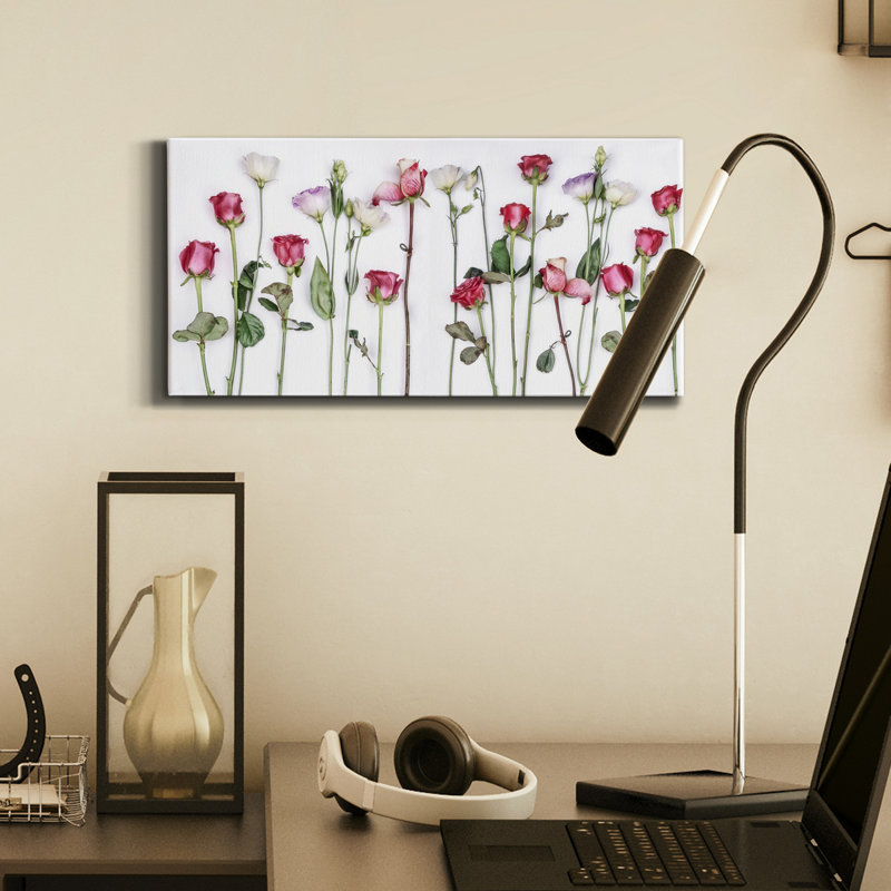 Rouge Moderne - impression sur toile tendue, H 16 po x l 8 po x P 1 po