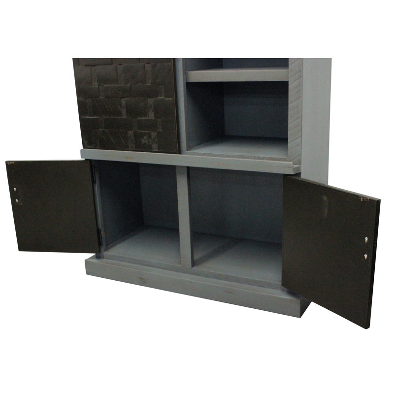 Garde-manger 74,5 po, Noir antique / bleu foncé rustique