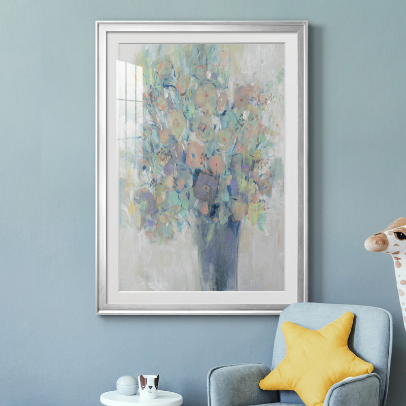 Bouquet II - reproduction de cadre photo, H 24,5 po x l 18,5 po x P 1 po, Argent