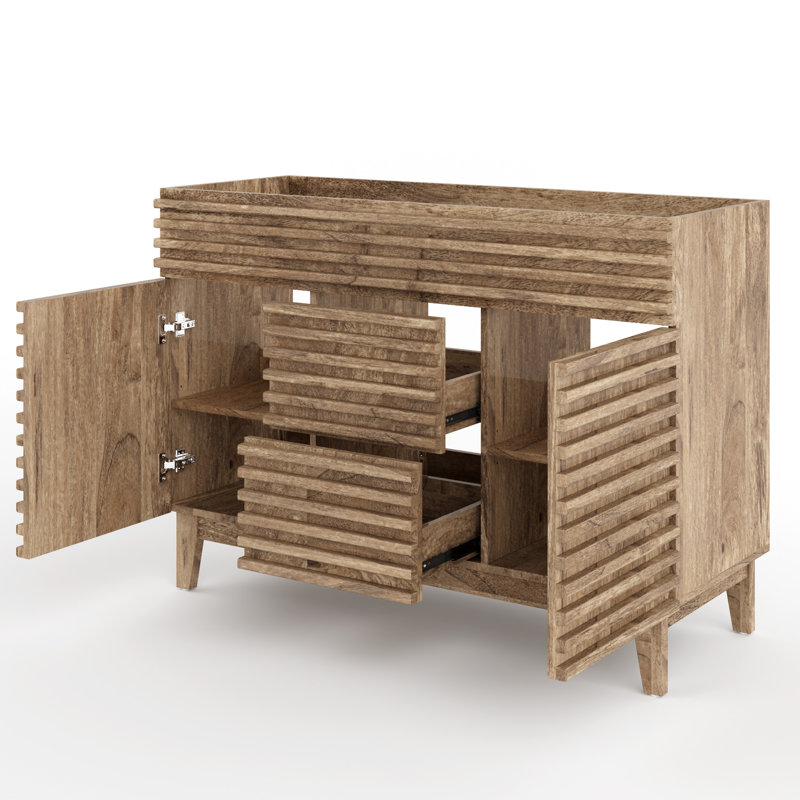 Base de meuble-lavabo double autoportant 48 po 48 po, lavabo non inclus, assemblage requis, certifié EPA