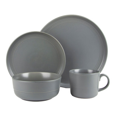 Double Line 16-Piece Dinnerware Set, Service for 4