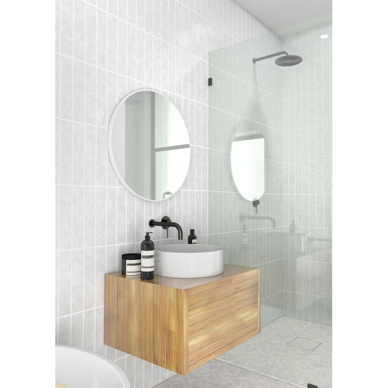 Modern & Contemporary Bathroom/Vanity Mirror, White