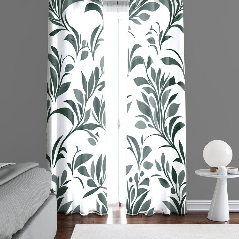 Balagan Semi Sheer Curtain Pair, 40" W x 52" L