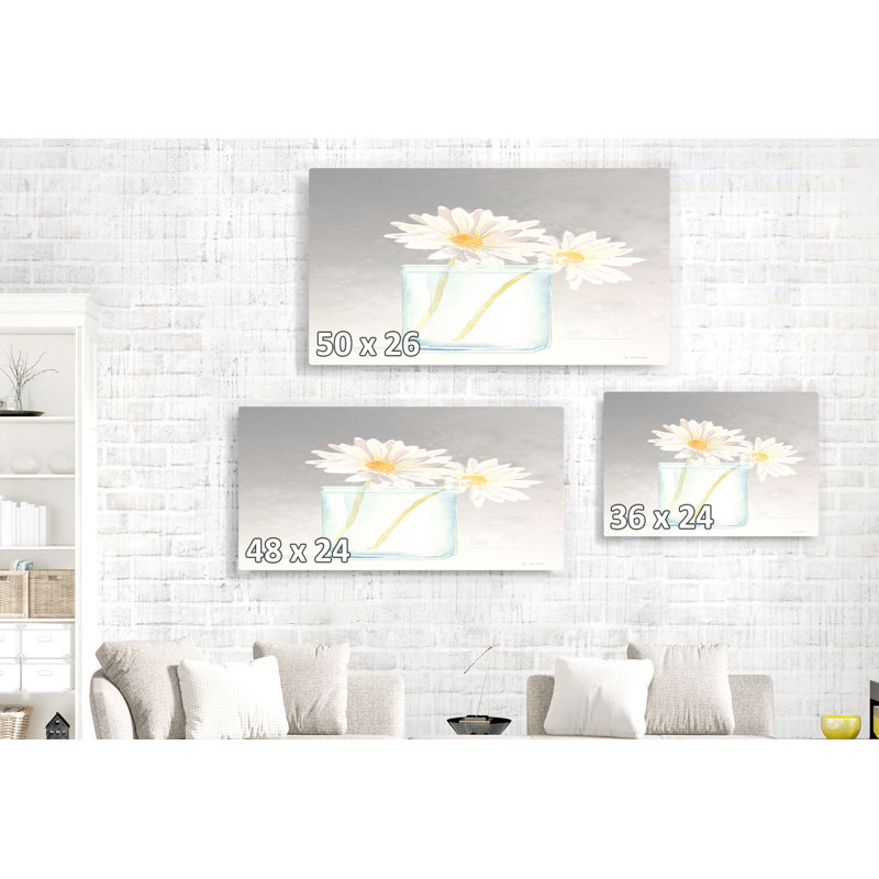 Fleurs dans un pot, marguerites, bouquet, floral, fleurs, paisible, tranquille, doux, propre, bleu marine, vert, sur gris, blanc