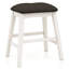 Modern 5pc Counter Height Dining , And Gray, Solid Wood, 4 Stools, Nailhead Trim Padded Fabric Seats