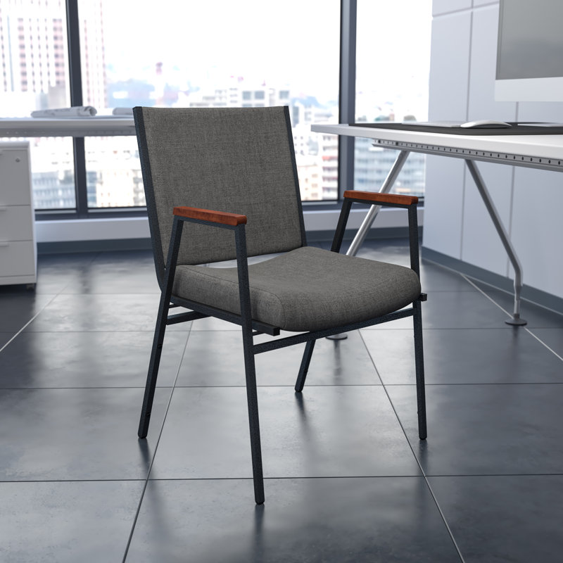 Chaise empilable robuste avec accoudoirs Aliya, gris