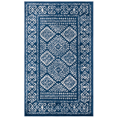 Tapis bleu marine / ivoire Callista