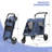 Foldable Pet Stroller for Small & Medium Dogs and Cats 3-Wheel Dog Stroller with 9 Angles Adjustable Handlebar -93312229