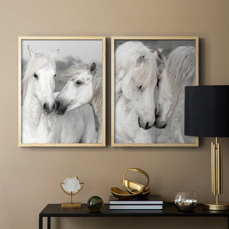 Affection I-Premium, reproduction encadrée - prête à être accrochée - aucun clou requis - aucun clou requis, Bois naturel