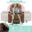 Fauteuil inclinable pivotant manuel en similicuir de 35 po de large Deauna-891753106