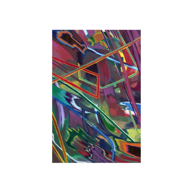 Bohemian Tie Die Painting by Dylan Grey, 36" H x 24" W, Outdoor