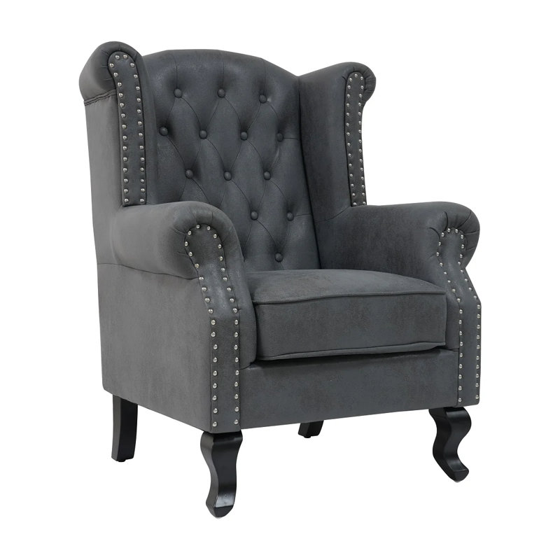 Hansen Balmoral Wingback Chair, Grey