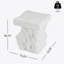 Table d'appoint d'extérieur Modern Artistry MGO, blanc
