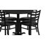 Ensemble de table ronde en stratifié 36 po avec base en X et 4 chaises en métal Jinnie-24678201-94654437