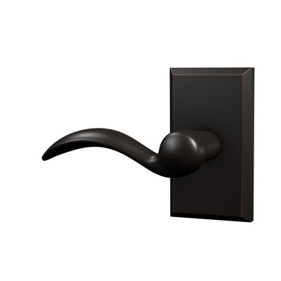Bravura 909-0 Columbus Privacy Lever on Traditional Round Rose in Matte Black - L