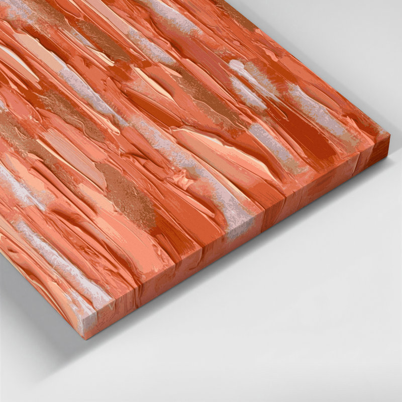 «Lyrical Abstraction 77», art mural sur toile brune, 24" H x 36" W