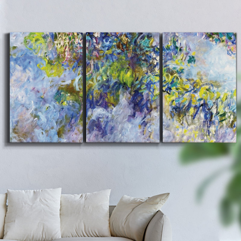 An Orchard In Spring, 1886, reproduction d'art sur toile 3 pièces, H 60 po x l 120 po x P 2 po