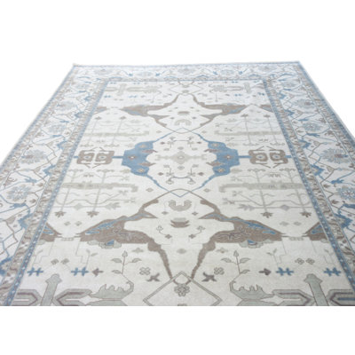 12X19 Ivory Oushak Area Rug