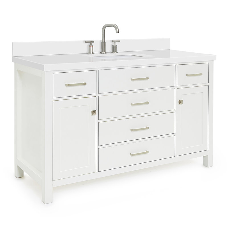 Ensemble de meuble-lavabo simple 55 po Abbate, Blanc