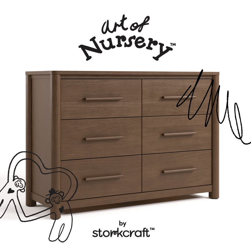 Malta 6 Drawer Dresser, Hazelnut