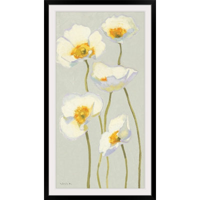 White Poppies " White On White Poppies Panel II " by Shirley Novak