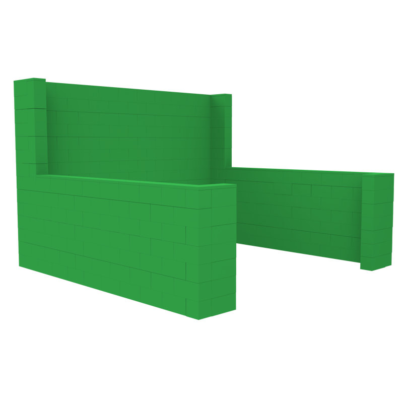 Ensemble de kiosque pour salon Everblock, H 84 po x l 120 po x P 120 po, Vert