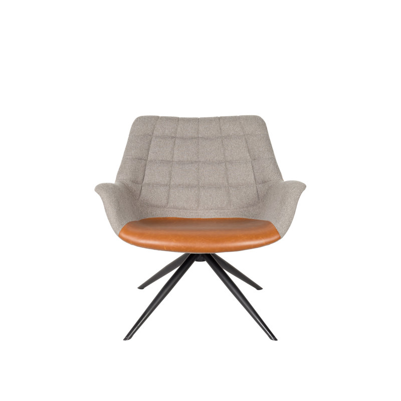 Doulton Armchair, Brown/Beige Faux Leather