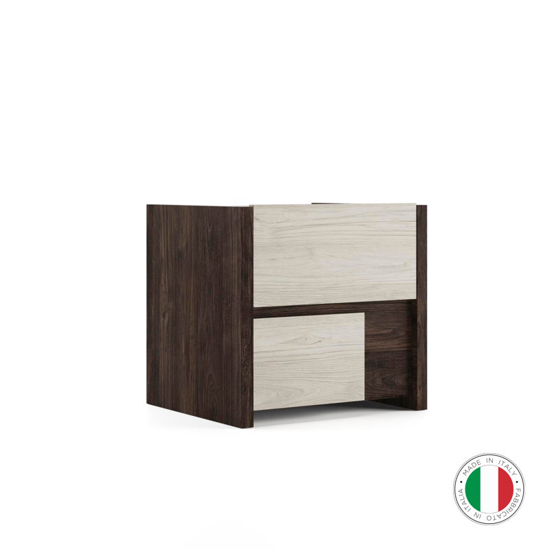 Venezia - Design Nightstand Assembled, Golden Brown/Golden Ice