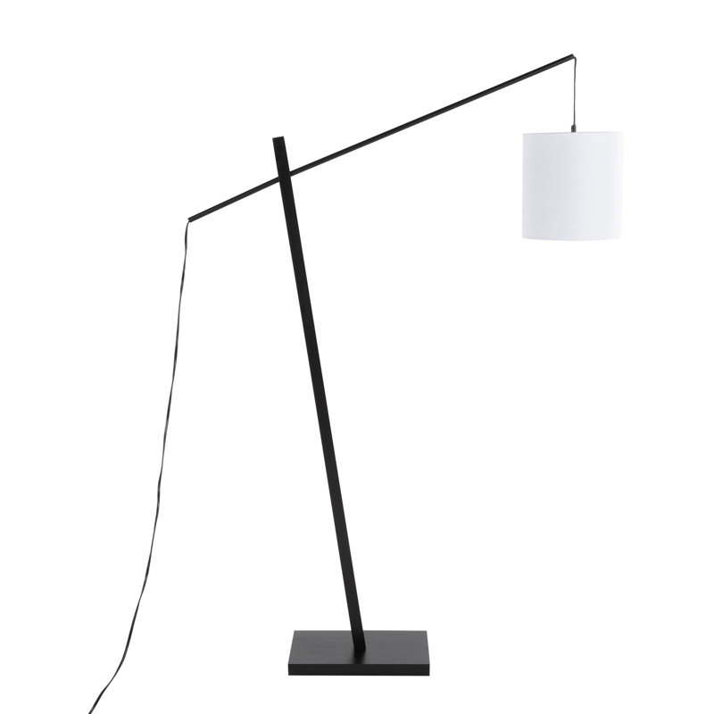 Lampe sur pied Arturo, Noir, Blanc