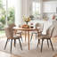 Upholstered Dining Chairs Faux Leather Side Chair with Metal Frame-1546850812