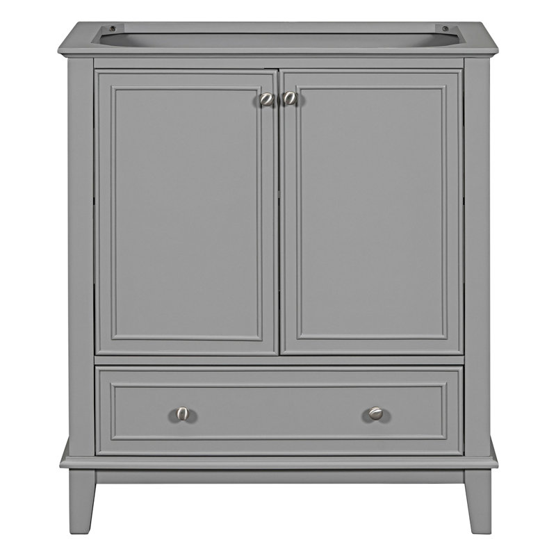 Base de meuble-lavabo simple 29,5 po seulement, Gris