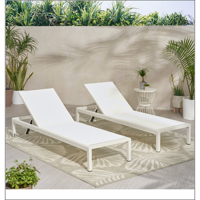CAPE CORAL KD CHAISE LOUNGE, White