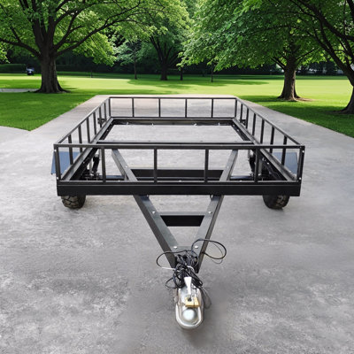 Fixturedisplays® Drive-Up Gate Utility Trailer – 5X8 Ft Deck, Tilted Tail 10218