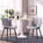 Heitger Tufted Wing Back Side Chair, Faux Leather Upholstered Dining Chair with Metal Legs-1388031154